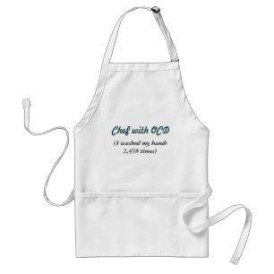Tablier Chef avec OCD, (je me suis lavé les mains 2.458