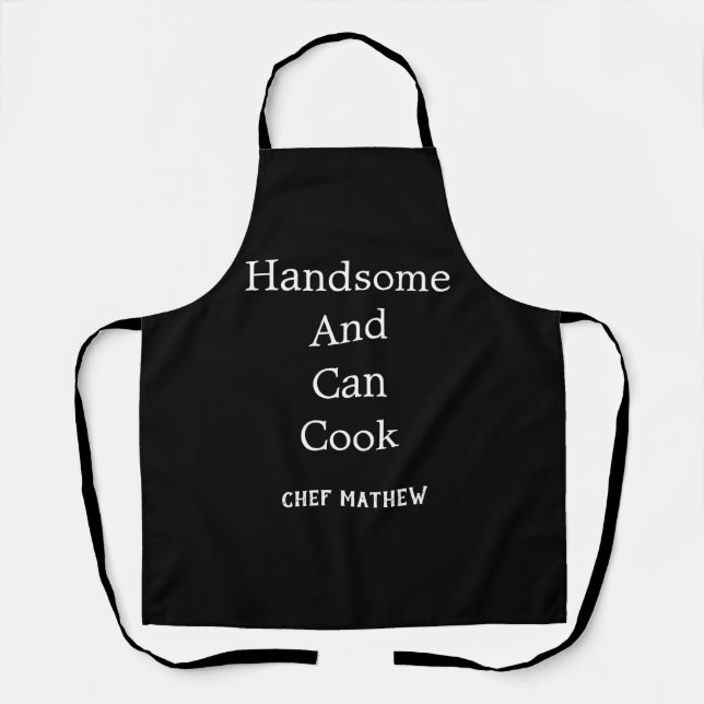 Tablier Chef beau et peut cuisiner simple cuisine moderne (Recto)