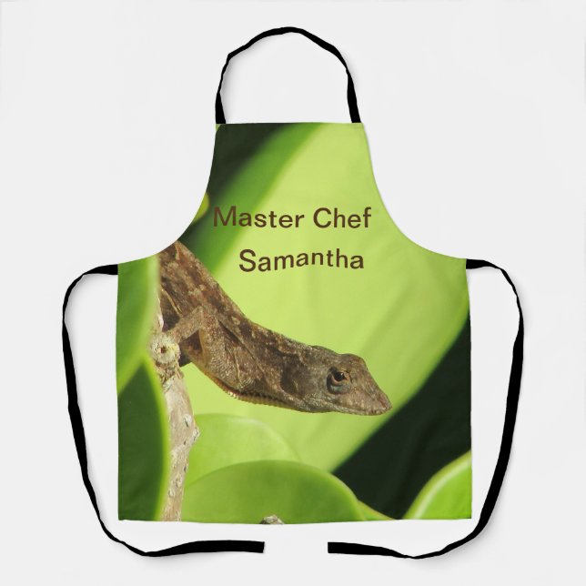 Tablier Chef cuisinier Animal Tropical Brown Gecko (Recto)