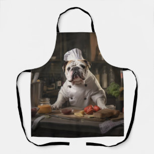 Tablier Chef de chien de chien de taureau anglais