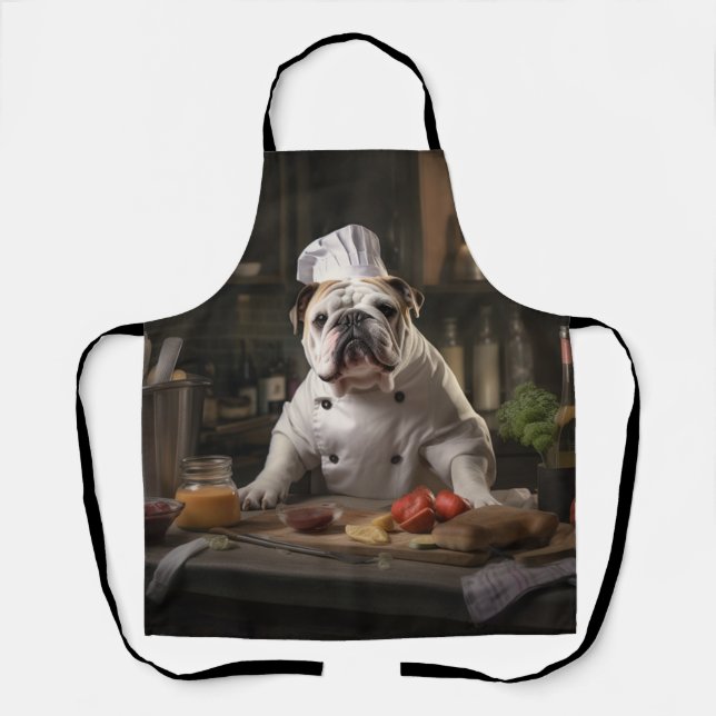 Tablier Chef de chien de chien de taureau anglais (Recto)
