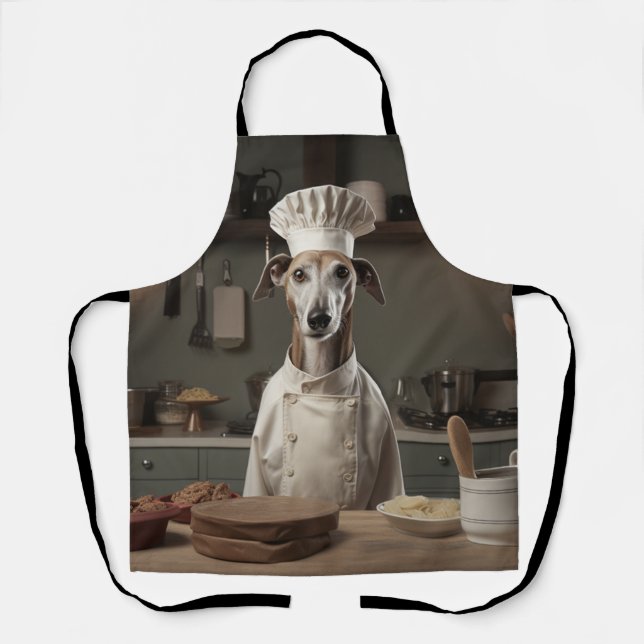 Tablier Chef de chien Greyhound (Recto)