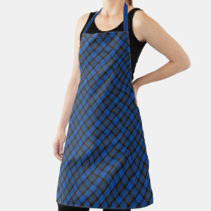 Tablier Chef de clan Skye carreau highland vert et marine