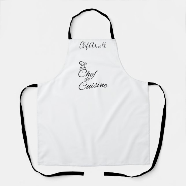 Tablier Chef de cuisine Nom personnalisable Adulte Apron (Recto)