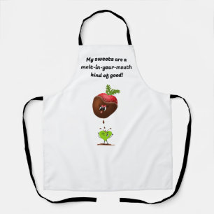 Tablier Chef de fraise couvert au chocolat Kawaii