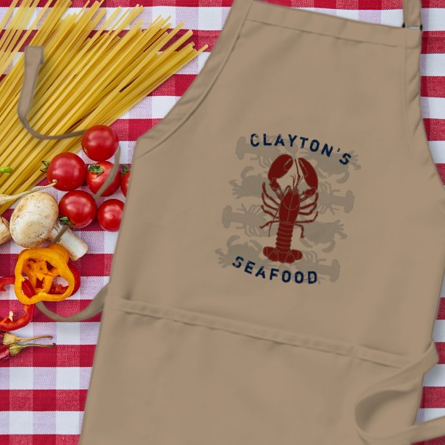 Tablier Chef de fruits de mer Homard Nom Modèle Apron (Créateur téléchargé)