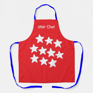 Tablier Chef étoile sangles bleues