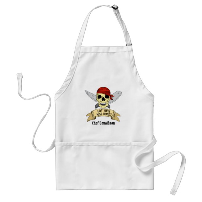Tablier Chef exécutif Mise en Place Funny Kitchen Humour (Devant)