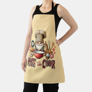 Tablier Chef Gnome Empreinte de léopard Kiss The Cook