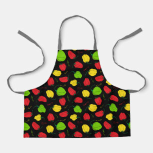 Tablier Chef jamaïcain Scotch Bonnet Chili Peppers Motif