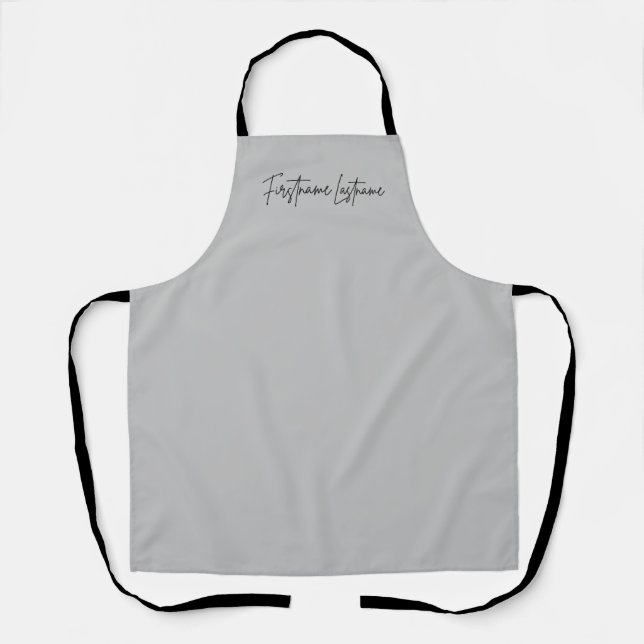 Tablier Chef personnalisé de signature noire (Recto)