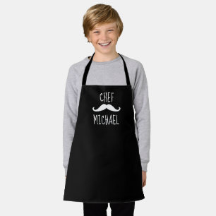 Tablier Chef Personnalisé Mignon Noir et Blanc