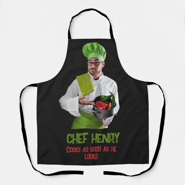 Tablier Chef photo personnalisé (Recto)