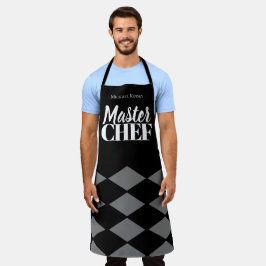 Tablier Chef principal nom du vérificateur noir gris perso