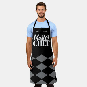 Tablier Chef principal nom du vérificateur noir gris perso