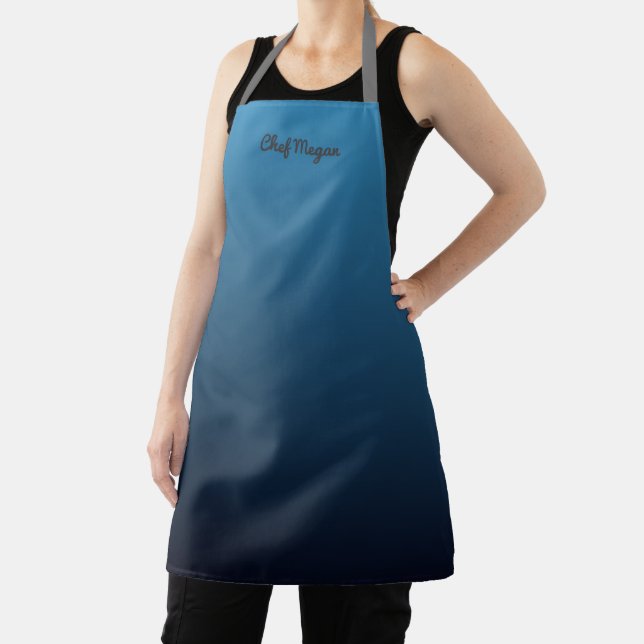 Tablier Chef Professionnel Dégradé Bleu (Insitu)