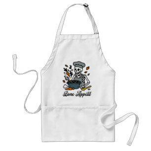 Tablier Chef squelette Halloween - Drôle de pâtisserie d'a