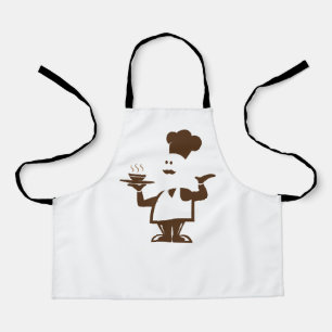 Tablier Chef tenant un bol de soupe