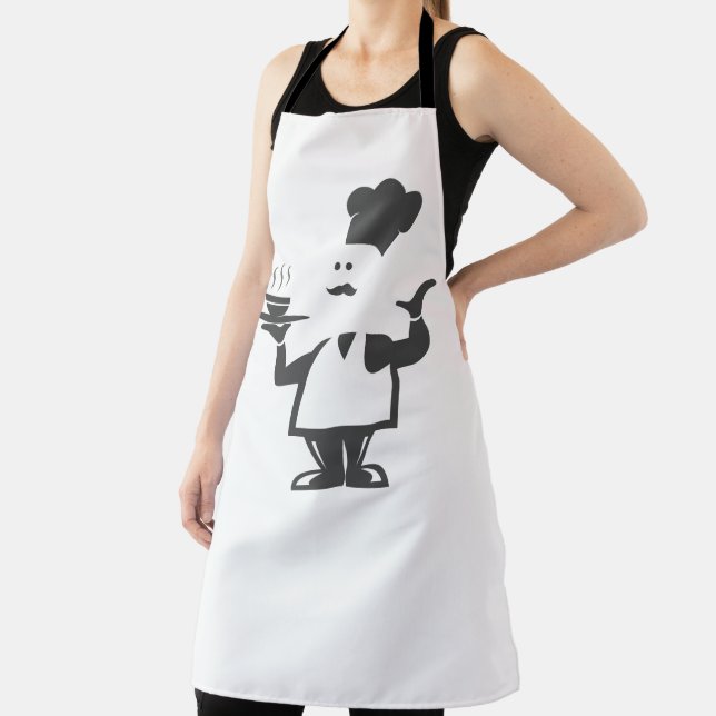 Tablier Chef tenant un bol de soupe (Insitu)
