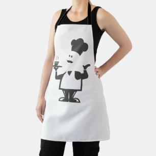 Tablier Chef tenant un bol de soupe