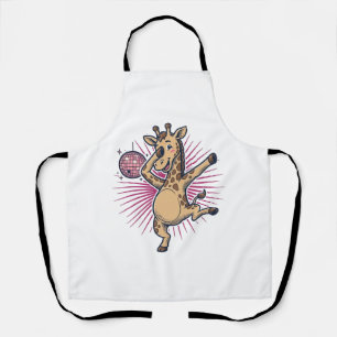 Tablier Chemise à gravure vintage Dancing Giraffe Disco Ba
