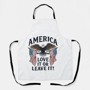 Tablier Chemise aigle patriotique America Love It Or Leave