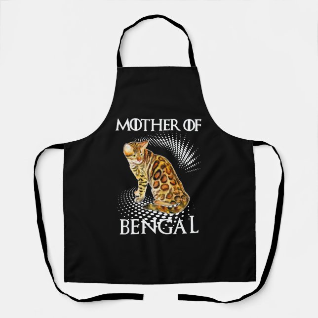Tablier Chemise Chat Mère Du Bengale (Recto)