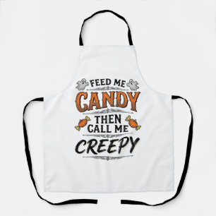 Tablier Chemise de bonbons d'Halloween Citation effrayante