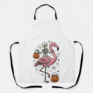 Tablier Chemise de bonbons d'Halloween de flamant rose che