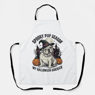 Tablier Chemise de Bulldog Halloween Chien Sorcière Mignon