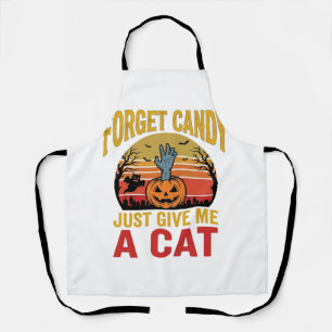 Tablier Chemise de candy drôle pour amateur de chat Hallow