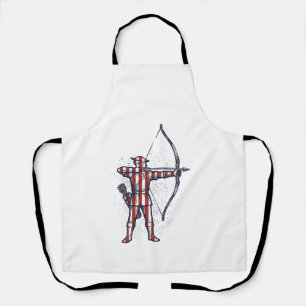 Tablier Chemise de chasse à l'arc du drapeau américain Vin