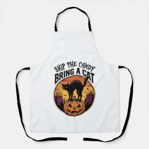 Tablier Chemise de chat Halloween pour cadeau d'amant de c