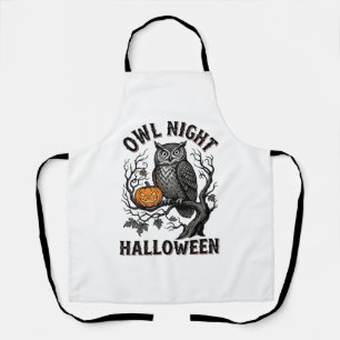 Tablier Chemise de chouette d'Halloween Vintage Party d'oi