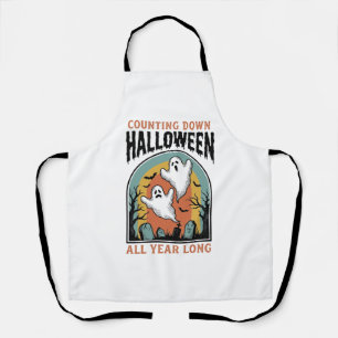 Tablier Chemise de compte à rebours d'Halloween Graphique 