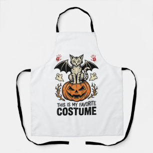 Tablier Chemise de design de costume de chat de citrouille