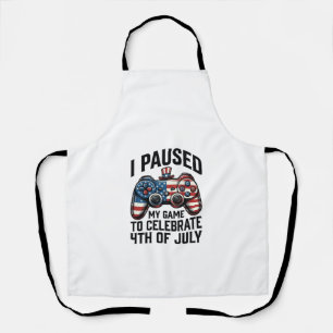 Tablier Chemise de jeu vidéo patriotique pour joueur du 4 