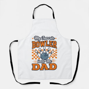 Tablier Chemise de papa de bowling Mon meilleur quilleur m