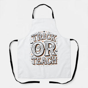 Tablier Chemise de professeur Halloween Trick Or Teach vin