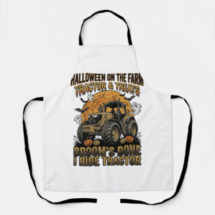 Tablier Chemise de tracteur Halloween drôle de sorcière de