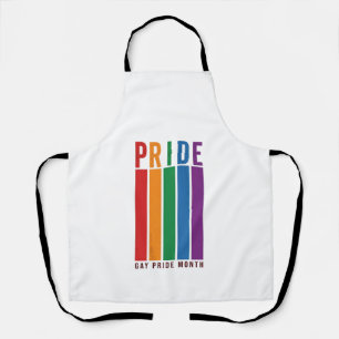 Tablier Chemise de typographie arc-en-ciel du mois de la f