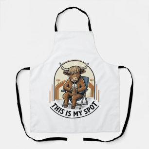 Tablier Chemise de vache de baseball avec mascotte de café
