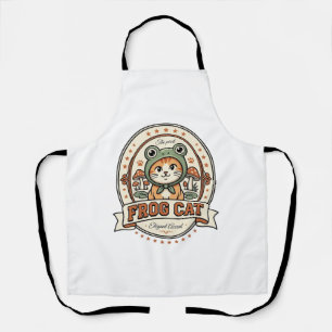 Tablier Chemise Frog Cat Frogcore Chat Art Vector Vintage 
