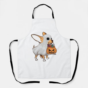Tablier Chemise Halloween du Citrouille fantôme du Chihuah