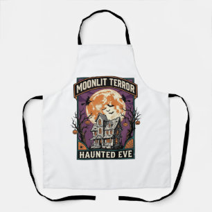 Tablier Chemise Haunted Moon Gravure Vintage Halloween Gra