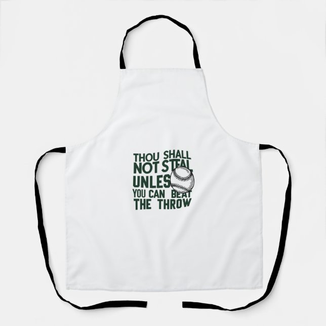 Tablier Chemise Humour volante de baseball (Recto)