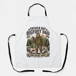 Tablier Chemise Papa Bigfoot Fête des Pères Bois Papa Rétr