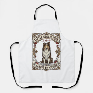 Tablier Chemise pour amateur de chien Collie avec citation