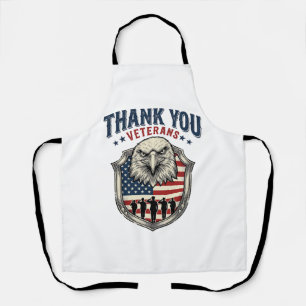 Tablier Chemise Thank You Veterans Patriotic Eagle Shield_