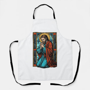 Tablier Chemise vectorielle de figure religieuse priant vi